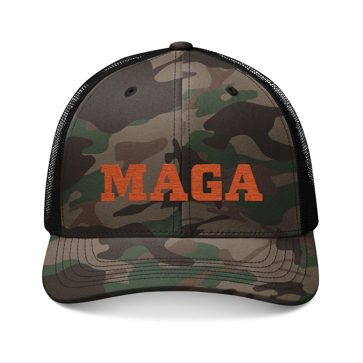 MAGA Camouflage Trucker Hat - Embroidered Outdoor Cap for Adventurers